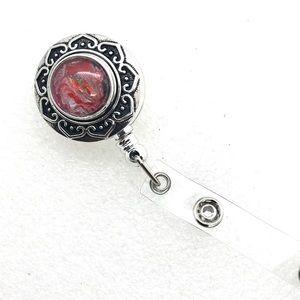 Handmade 18mm Snap Retractable Pull ID Badge Holder Reels Recoll with clip